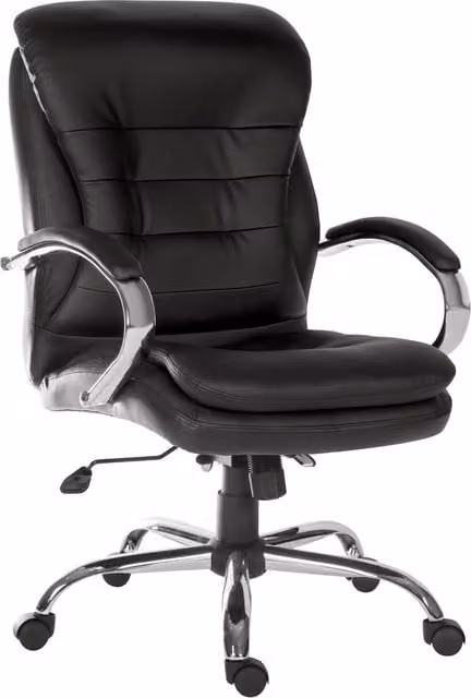 Teknik Goliath Light Executive Office Chair in Black Synthetic Leather