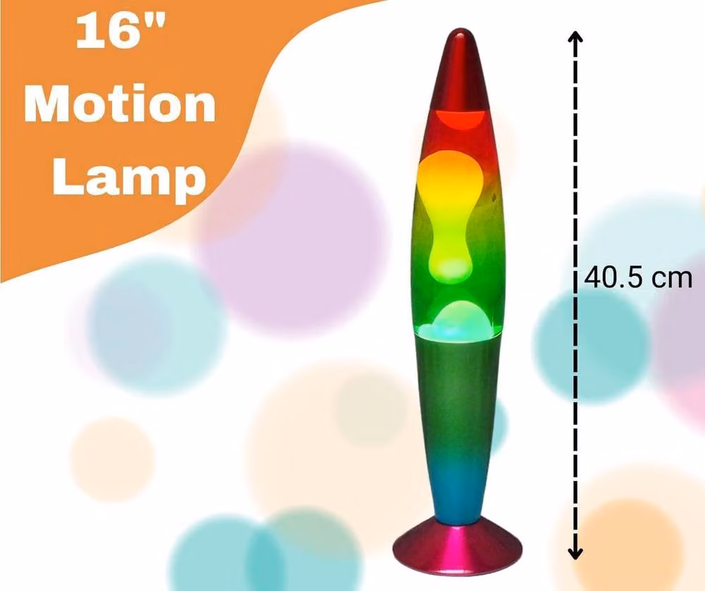 Trendi Multicolour Rainbow Motion Tabletop Lamp with Aluminium and Glass Base, Diameter: 40.64 cm – 2