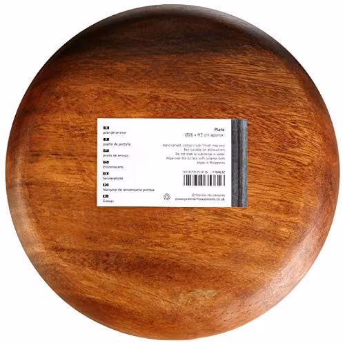 Orsina Small Round Brown Acacia Wood Serving Platter – 5