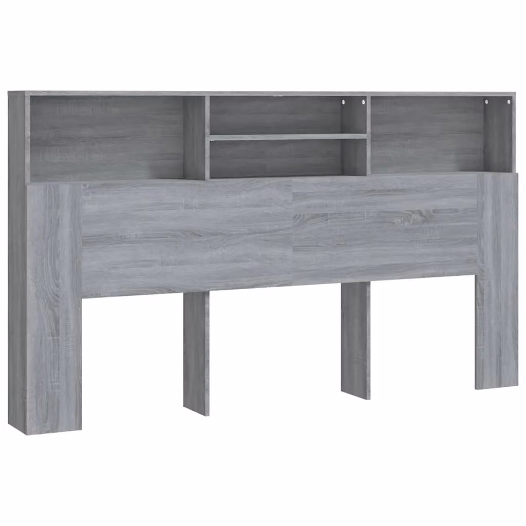 Berkfield Home Modern Wall Mounted Headboard Cabinet in Grey Sonoma, W: 180 cm, D: 19 cm, H: 103.5 cm – 2