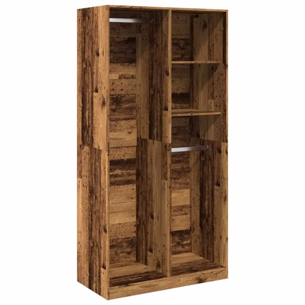 Berkfield Home Old Wood Wardrobe in Brown, W/D/H: 100 x 50 x 200 cm – 2