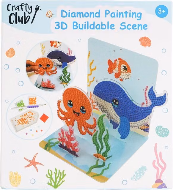 Crafty Club Multicolour Diamond Painting 3D Buildable Scene for Children