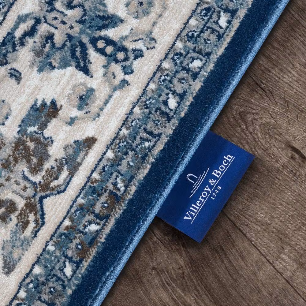 Villeroy & Boch 1869 Jehanne Rug in Blue, Classic Medallion Design, W: 200 cm, D: 280 cm – 3