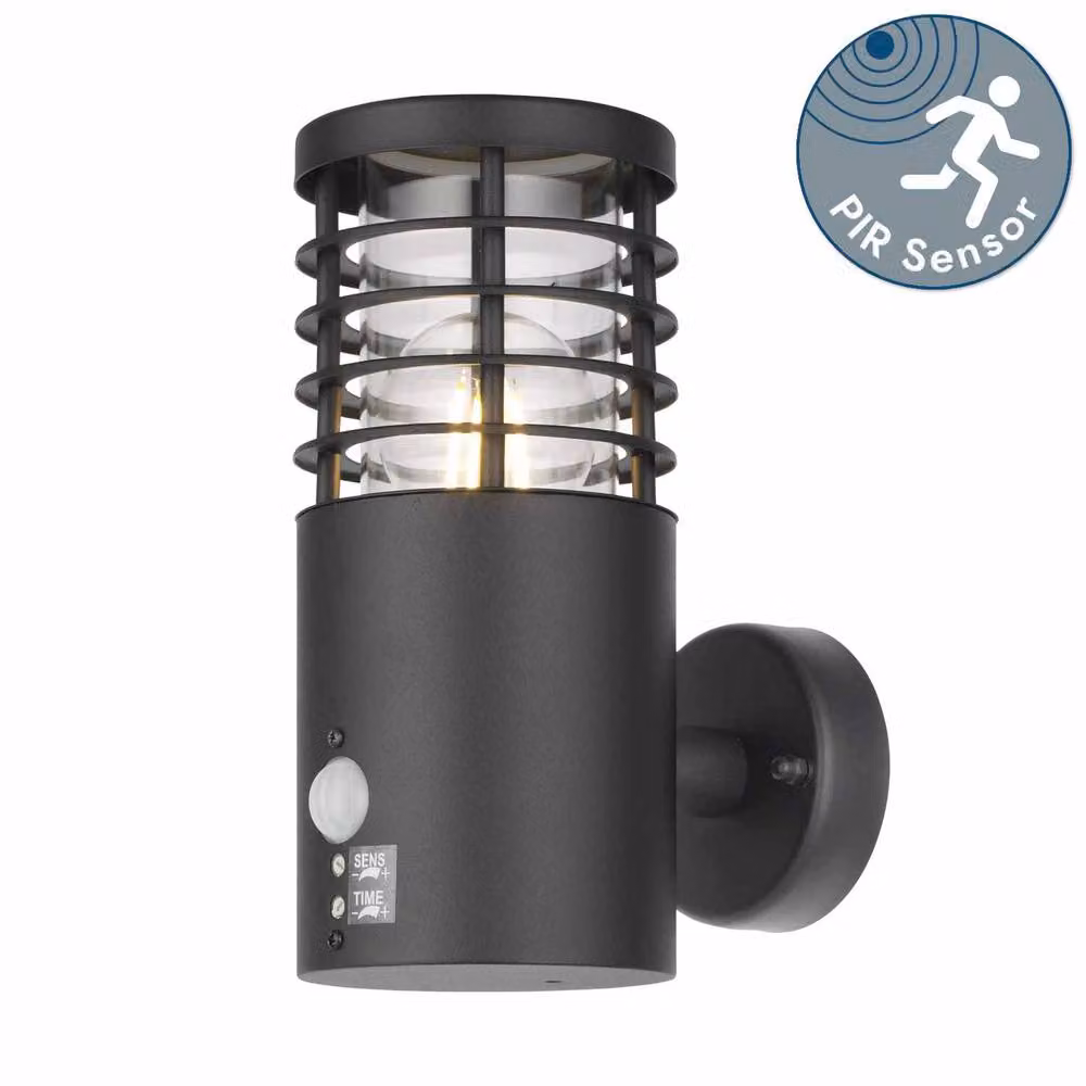 First Choice Lighting Bloom Black IP44 Outdoor Motion Sensor LED Wall Lamp – 2