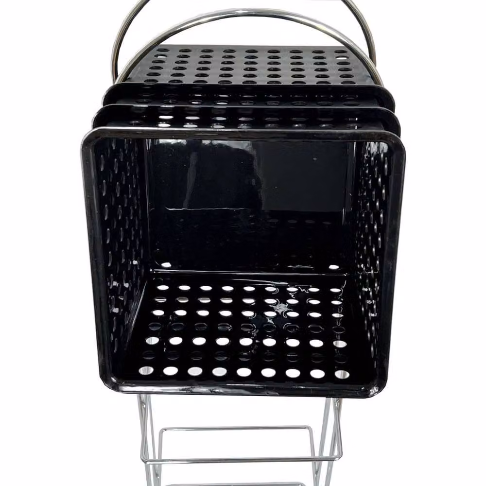 EONLION Black 3 Tier Adjustable Telescopic Wall Hanging Bathroom Shelf – 3