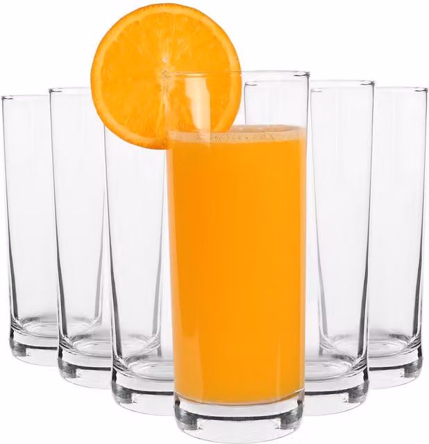 Argon Tableware Classic Highball Tumbler Glasses, 360ml, Transparent, Pack of 6