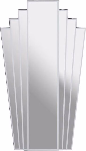 Orsina Sana Art Deco Geometric Glass Wall Mirror in Clear
