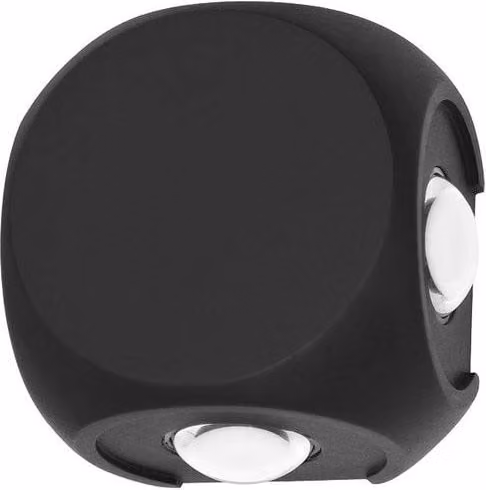 Netlighting Porso Modern Outdoor LED Wall Lamp, Black, 4000K