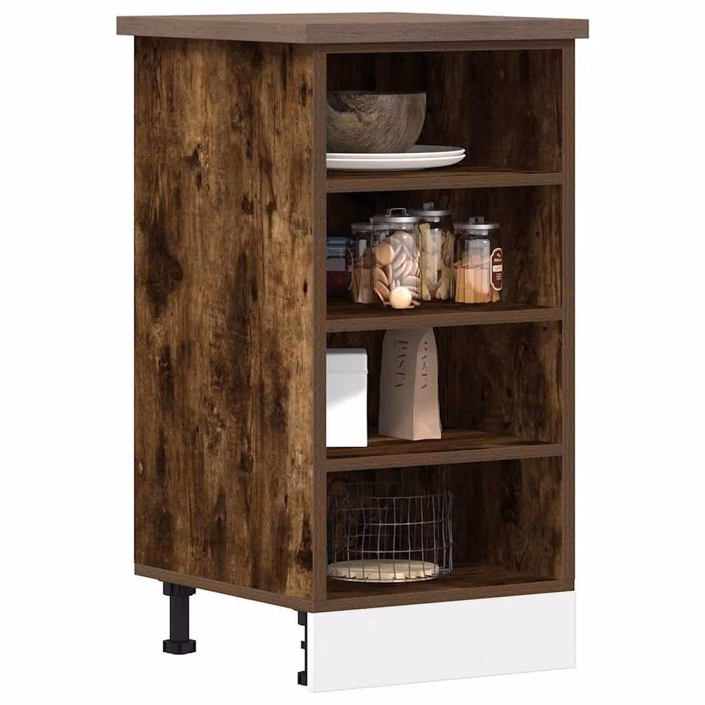 Berkfield Home Smoked Oak Kitchen Base Unit in Brown, W/D/H: 40 x 44.5 x 81.5 cm – 2
