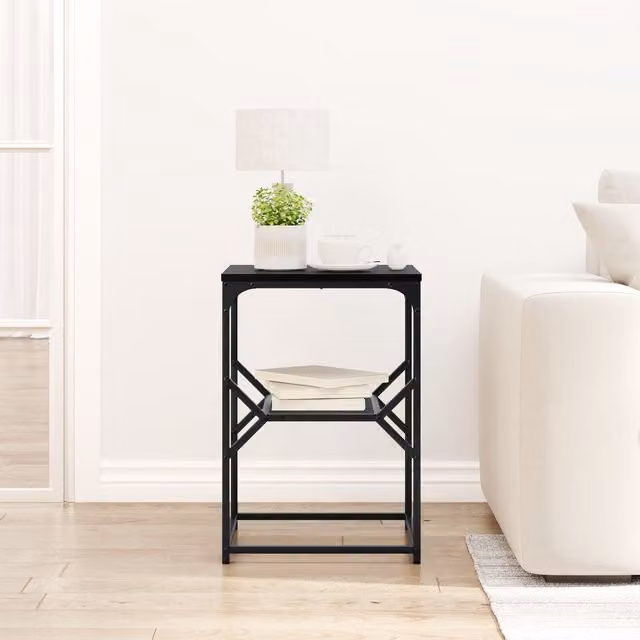 Berkfield Home Black Oak Side Table, W/D/H: 41 x 40 x 60 cm – 1