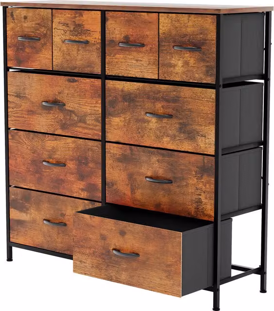 Vida Designs Modern Brown Metal Freestanding Bedroom Unit