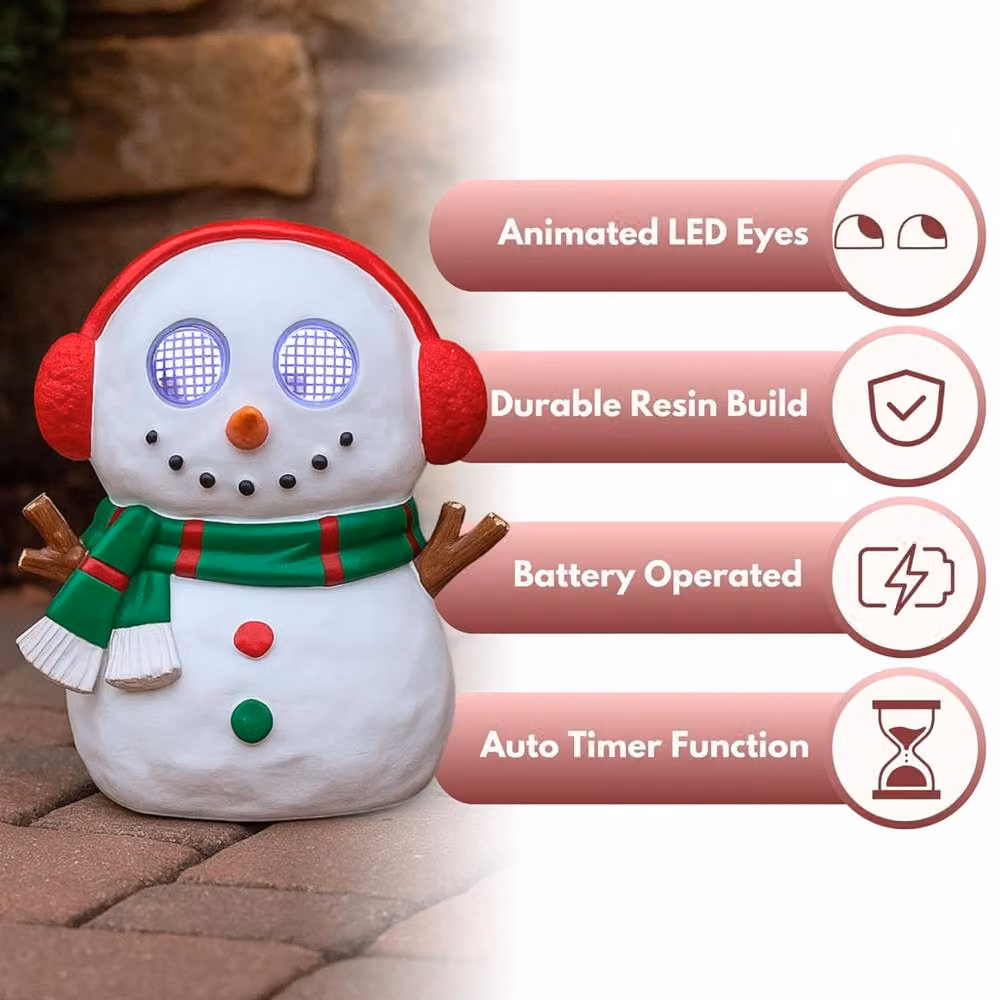 Smart Garden Marco Paul Light Up Snowman Christmas Outdoor Decoration in White – 3