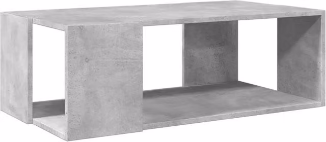 Berkfield Home Modern Rectangular Coffee Table in Concrete Grey, W/D/H: 89.5 x 48 x 30 cm – 1