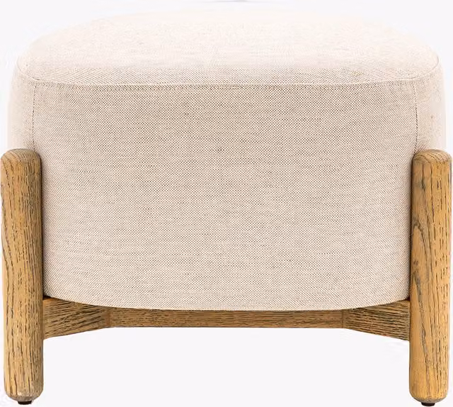 Perch & Parrow Relaxer Footstool in Sand Beige Fabric
