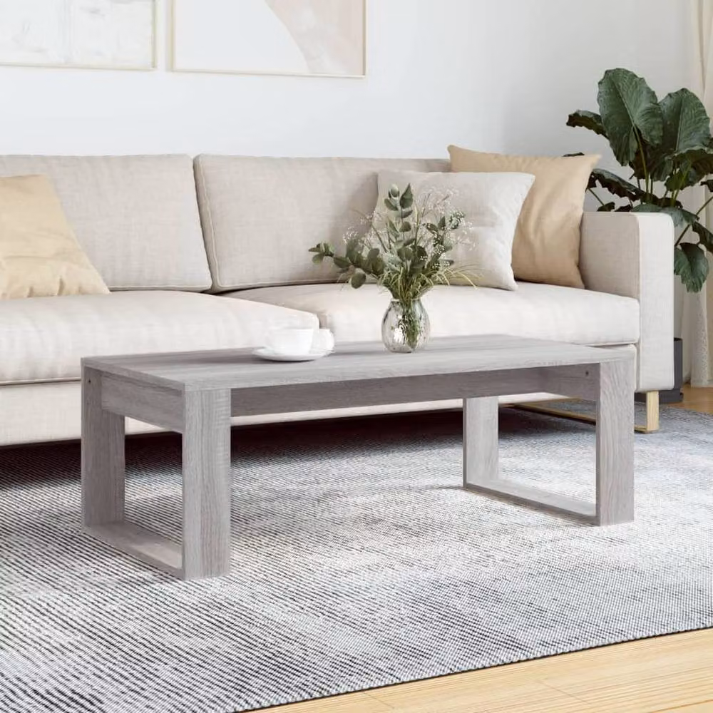 Berkfield Home Modern Grey Sonoma Coffee Table, W/D/H: 102 x 50 x 35 cm – 2