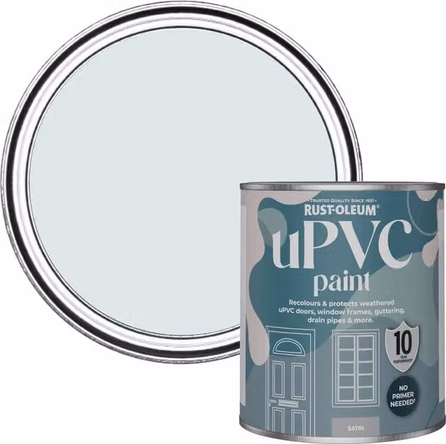 Rust-Oleum UPVC Paint in Satin Finish, Blue, 0.75 l