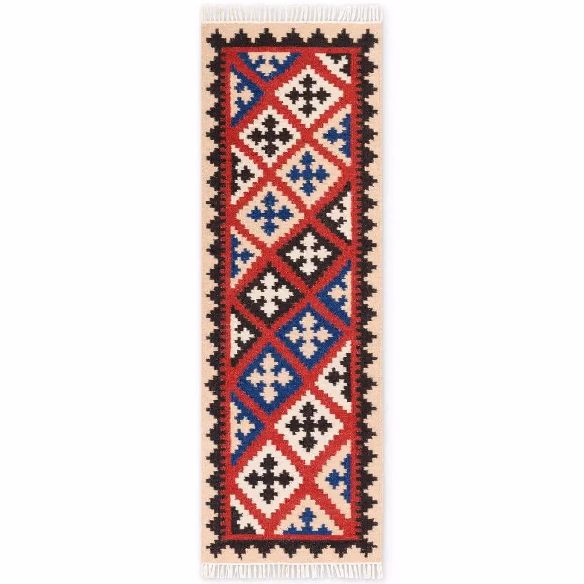 THE RUGS Kamal Kelim Vintage Handwoven Wool and Cotton Reversible Flat Weave Rug, Multicolour, W: 160 cm, D: 230 cm, H: 0.3 cm – 8