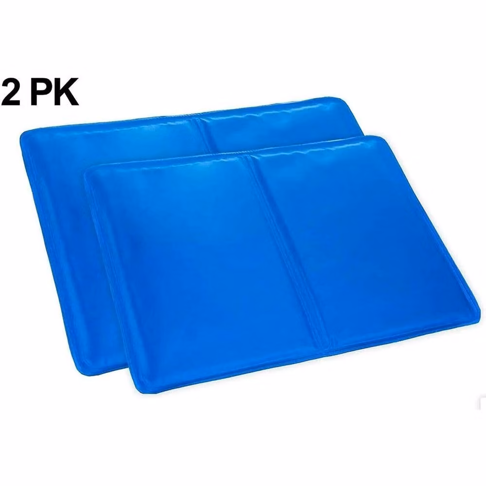 NESTLUNE 2 Pack Magic Cool Gel Pillow Cushion Mat, Blue, Cot Size – 3
