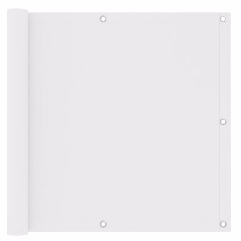 Berkfield Home Modern Balcony Screen in White Oxford Fabric, W/H: 90 x 300 cm