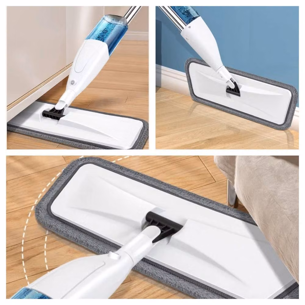 SPETLEK Power Spray Mop in White with 3 Washable Pads – 3