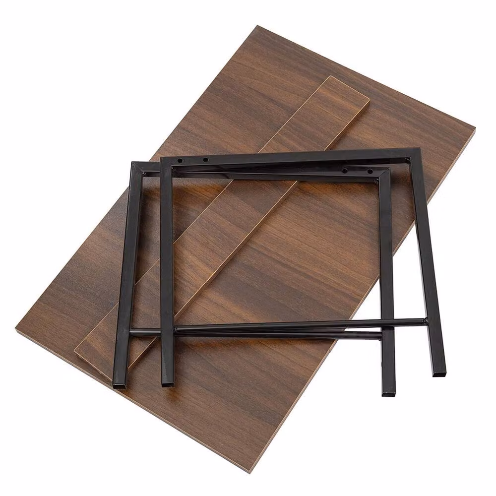 VOGREX 2-Tier Desktop Printer Stand and Office Storage Shelf, Dark Brown, W/D/H: 36.0 x 35.0 x 35.0 cm – 3