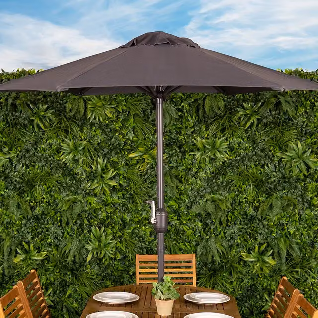 Charles Bentley Grey 2m Garden Patio Market Parasol