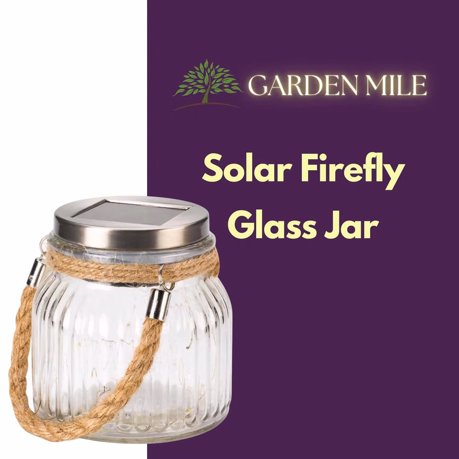 Marco Paul Solar Firefly LED Glass Jar Lantern in White – 5