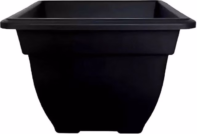 SPETLEK Black Large Square Bell Planter Plastic Pot W/D/H: 100 x 38 x 15 cm – 1