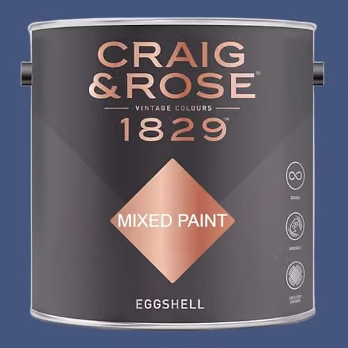 Craig & Rose 1829 Eggshell Paint in Smalt Blue, 2.5 l