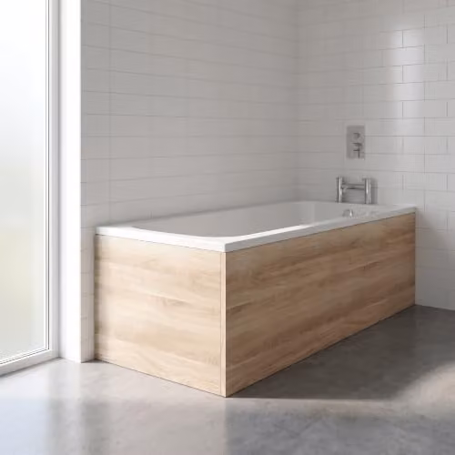 Balterley Water Resistant Wooden Bath End Panel in Beige, Width: 700 mm – 3