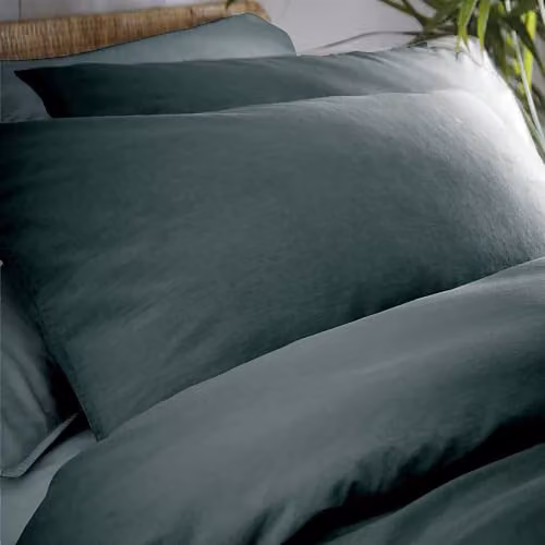 Appletree Cassia Teal Cotton Duvet Cover Set Single, Includes 1 Duvet Cover (W: 140 cm, H: 200 cm) and 1 Pillowcase (W: 90 cm, H: 200 cm) – 2