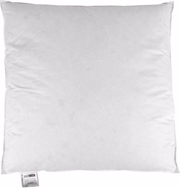 Homescapes Premium Goose Feather and Down Square Cushion Pad Inner Insert, White, W/D/H: 65 x 65 x 65 cm