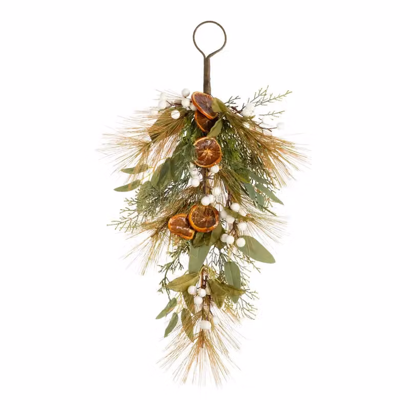 Scottish Everlastings Ltd Multicolour Christmas Hanging Swag with Orange Slices, 52 cm – 2