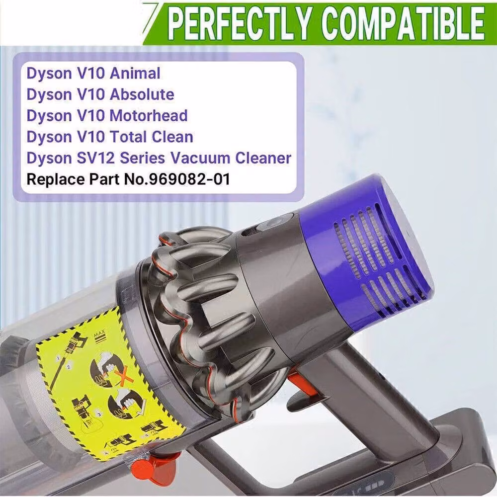 FLAVORA 4x Filter Set for Dyson V10 Cyclone SV12, Purple – 4