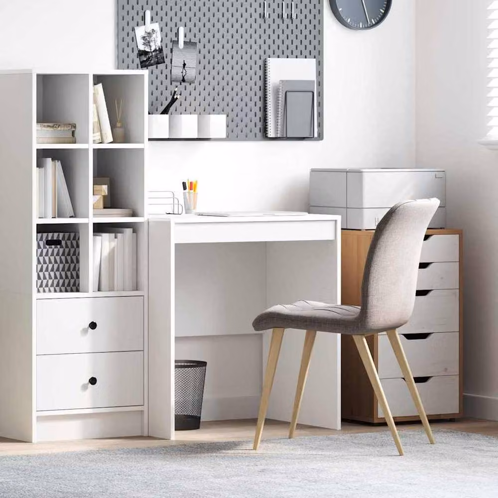 Berkfield Home Elegant Writing Desk in White, W/D/H: 70 x 50 x 76 cm – 2