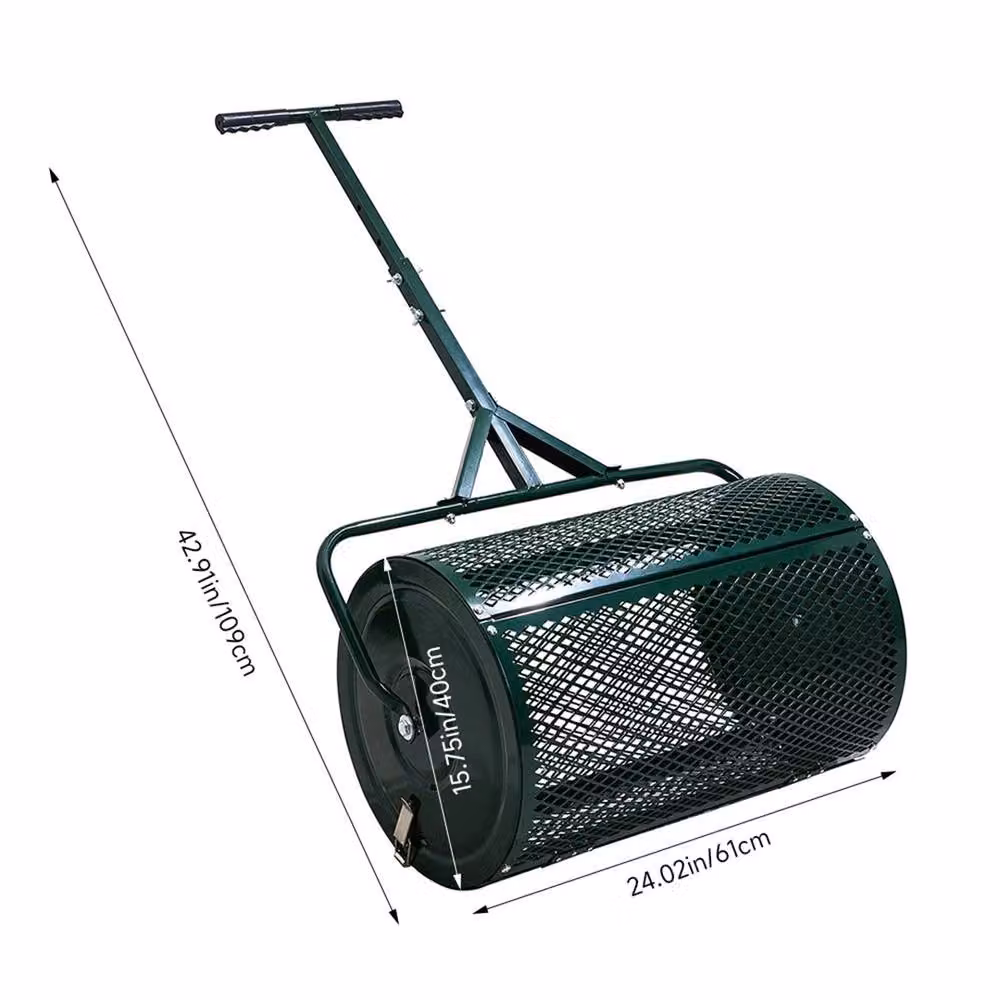 SPETLEK 75L Manual Spreader Roller for Garden Lawn Compost and Top Dressing in Green – 2