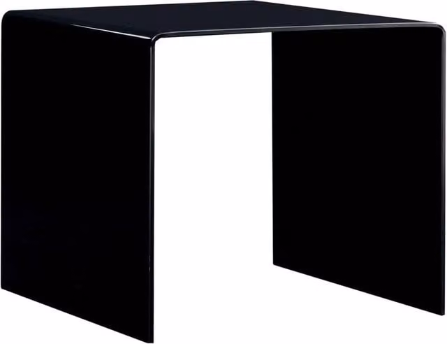 Berkfield Home Black Square Tempered Glass Coffee Table W/D/H: 50 x 50 x 45 cm – 1