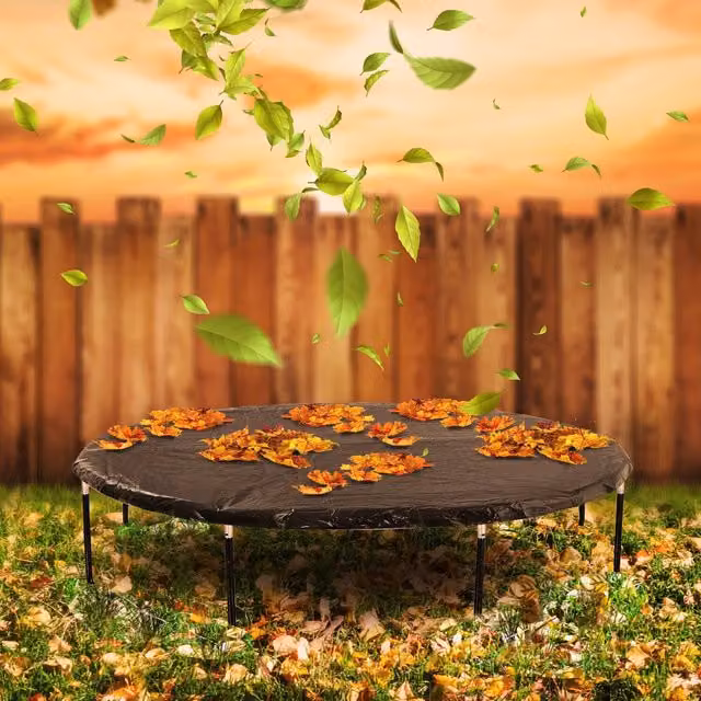 AREBOS Trampoline Weather Rain and Dust Cover, Black, 430cm