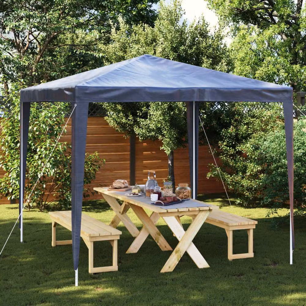 Berkfield Home Party Tent, Blue, W: 250 cm, D: 250 cm, H: 240 cm – 2