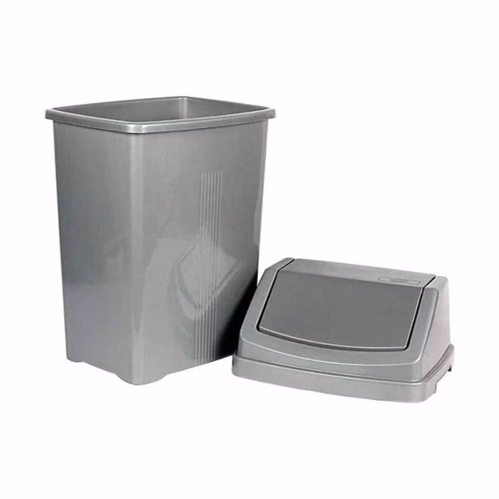 Casa 50L Silver Plastic Swing Bin – 2