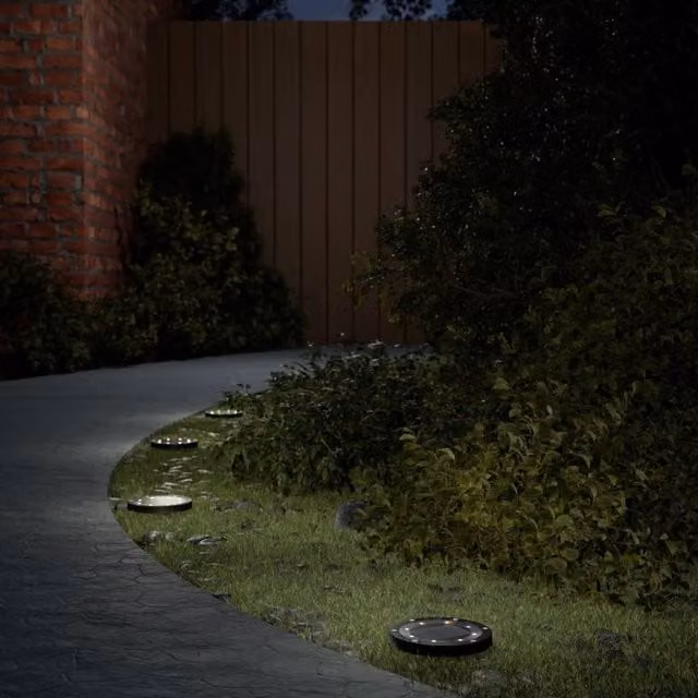 Berkfield Home Solar Ground Lights with Ground Spikes, 12 Pack, Warm White, Black