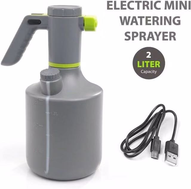 EONLION 2L Electric Automatic Garden Sprayer with Rechargeable Battery in Grey