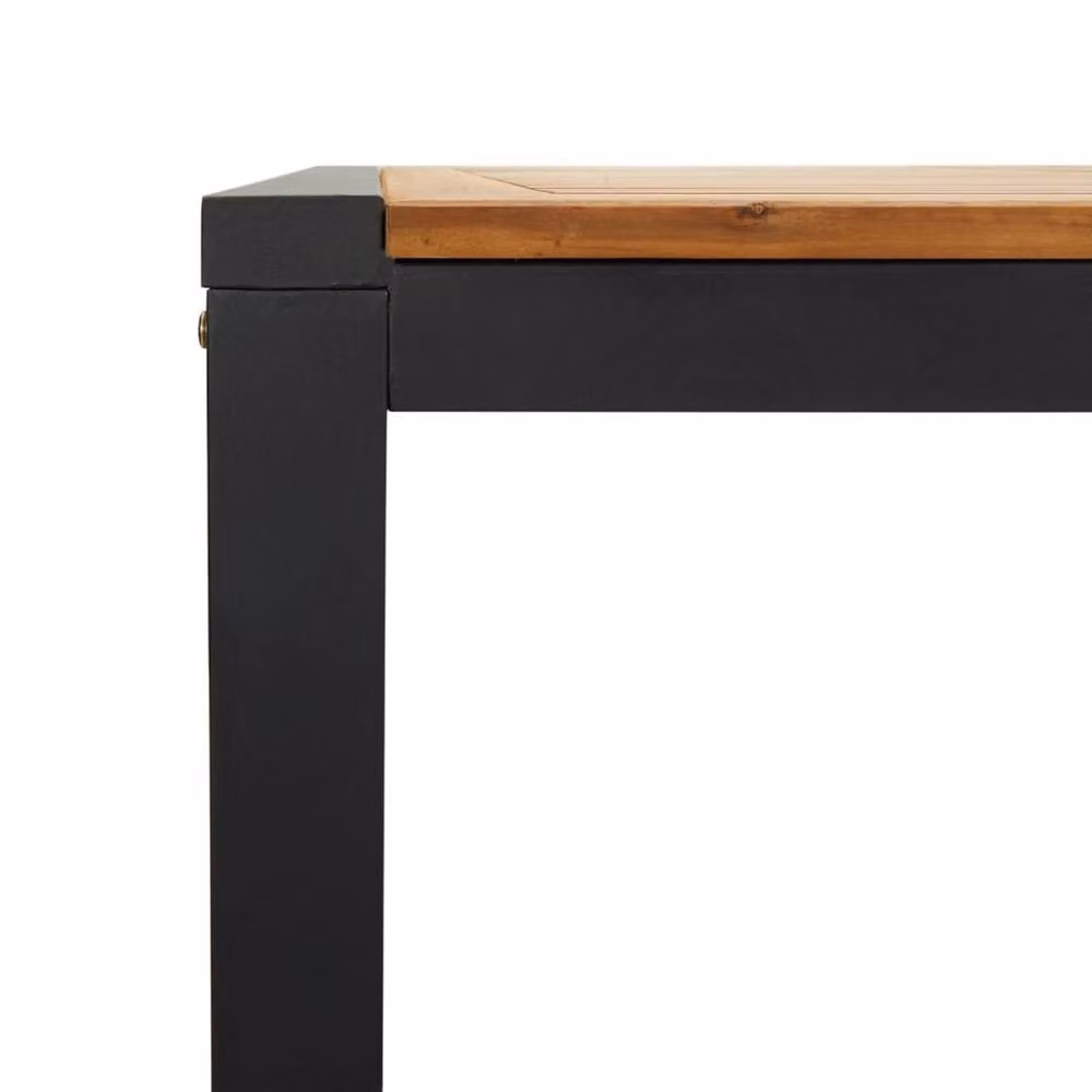 Berkfield Home Brown Acacia Wood Garden Table with U-shaped Legs W/D/H: 200 x 90 x 75 cm – 6