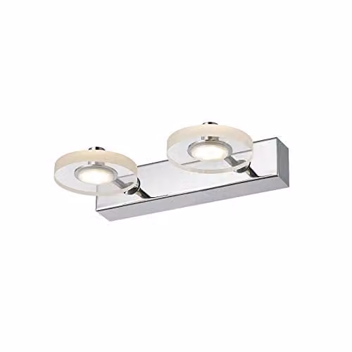 Netlighting Modern LED Wall Lamp in Chrome and Silver with Warm White 3000K 420lm