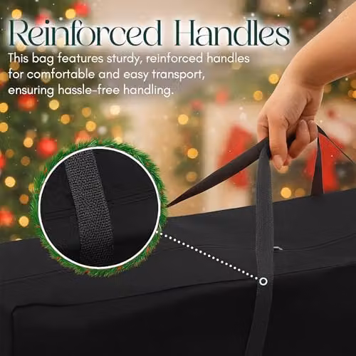 Pelle & Sol Christmas Tree Storage Bag with Handles, Black – 6