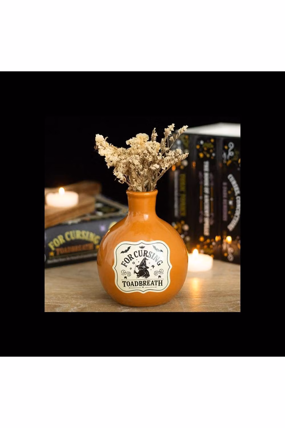 KDMD Toadbreath Potion Ceramic Taper Candle and Vase in Orange – 2