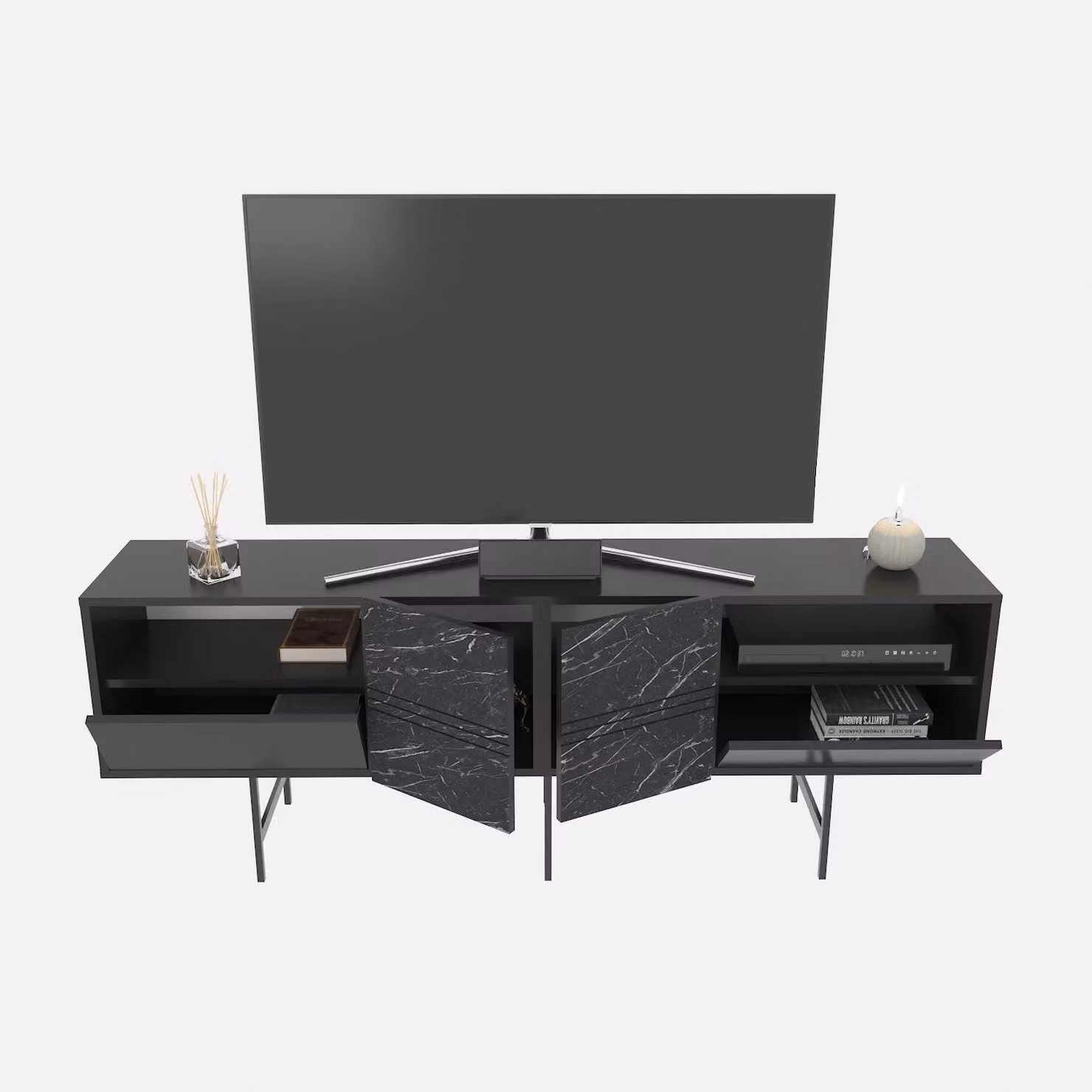 Decorotika Derin Modern Black Sideboard Cabinet – 3