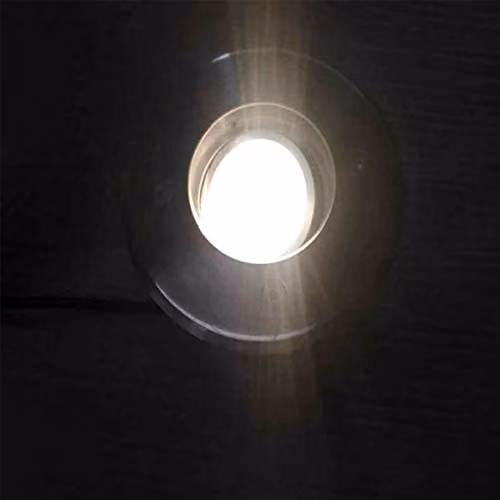 CGC Lighting Meadow Round Large Inground Stainless Steel Recessed Garden Light in Silver – 4