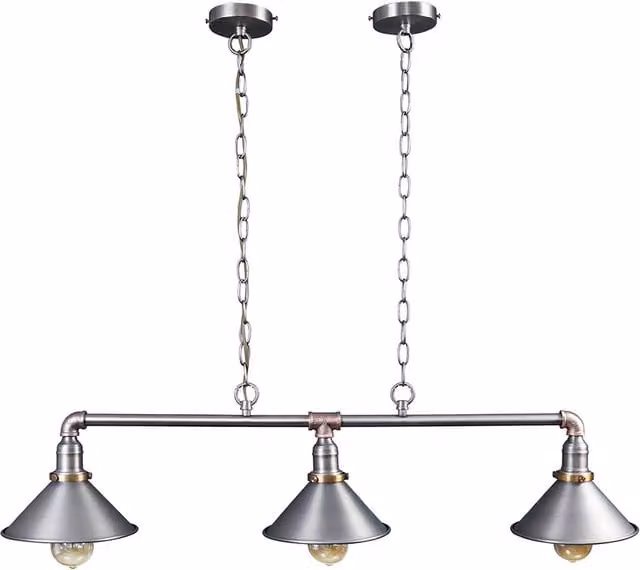 Corinthia Over Table 3 Way Grey Ceiling Light Low Hanging Pendant