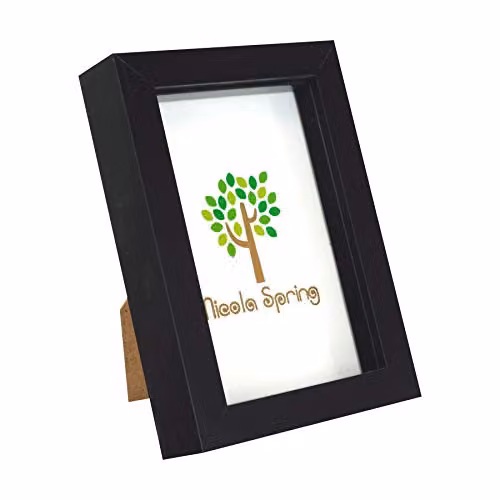 Nicola Spring 3D Shadow Box Photo Frame, Black, W/D/H: 10 x 15 x 3.5 cm – 2
